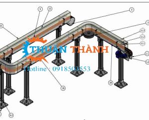 Hệ khung băng tải xích nhựa